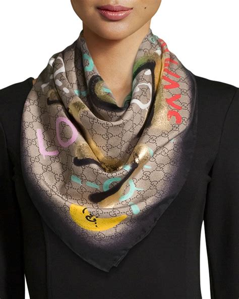 gucci shawl women|authentic gucci silk scarf.